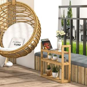 Kitchen <b>wall</b>-mounted three-tier adjustable <b>storage</b> rack, <b>hanging</b> bamboo shelf, bathroom bamboo <b>storage</b> rack, custom-made. - Product Image 3