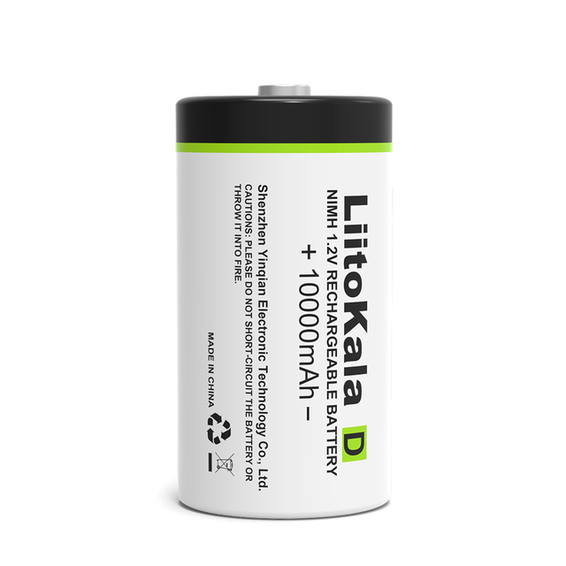 LiitoKala Ni-D10000 1.2V 10000mAh D Size Huge Capacity Ni-MH Rechargeable D Batteries for Water Heater