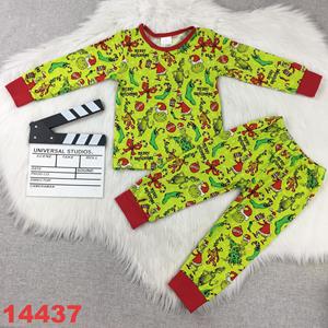 Pyjamas pour bébés garçons et filles à manches longues, ensembles pour filles, imprimés de Noël en bambou, vente en gros d'usine, promotion chaude - Product Image 1