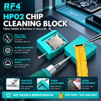 Support de nettoyage de puces RF4 HP02 à double trou avec pince réglable pour le nettoyage de puces, le retrait de soudure, la réparation de circuits intégrés et la soudure de câbles flexibles