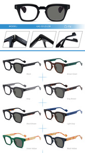 Lunettes de lecture photochromiques pour hommes, anti-lumière bleue, monture métallique carrée rétro, 2025 - Product Image 6