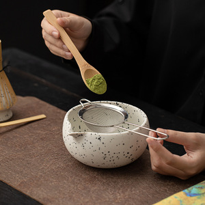 Ensemble cadeau matcha en céramique mouchetée personnalisé de 4 pièces, kit de cérémonie du thé japonais pour les amateurs de thé - Product Image 2