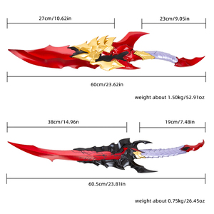 Épée en métal <span class=keywords><strong>Solo</strong></span> <span class=keywords><strong>Leveling</strong></span> Kamish's Wrath, type poignard principal/deuxième main, accessoire de cosplay, arme de collection et cadeau - Product Image 6