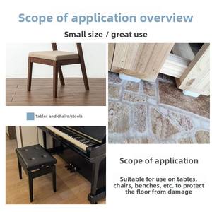 Patins <span class=keywords><strong>de</strong></span> rehaussement rectangulaires en plastique à double clou, en nylon épaissi, anti-humidité, pour meubles, canapés, tables et chaises - Product Image 3