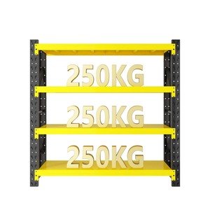 조절 가능한 볼트리스 4단 철제 브러시드 표면 스냅인 설치 차고/창고 공구 랙 - Product Image 3