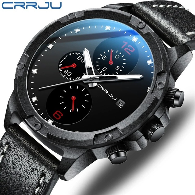CRRJU 2142 Fashion Men Watches Top Brand Quartz Watch Men Casual Slim Mesh Steel Waterproof Sport Watch Relogio Masculino