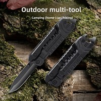 Couteau pliant multifonctionnel créatif en acier inoxydable, outil combiné EDC pour l'extérieur, camping, survie, multi-usage, portable