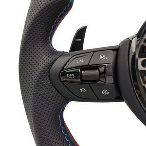 Volante Deportivo M de Cuero con Botón Negro y Base Plana para BMW F10/F15/F16/F20/F30/F31/F35/F36 M3/F80 M4/F82 M5/F90 - Product Image 3