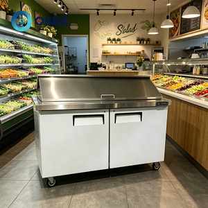 Réfrigérateur de bar à salades en acier inoxydable, unité de refroidissement, vitrine alimentaire, armoire mobile pour hôtel, buffet, service de traiteur, salle à manger - Product Image 4