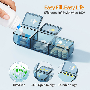 Xách Tay 21/28 Ngày Sub-Hộp Thuốc Lưu Trữ Trường Hợp Buổi Sáng Giữa Buổi Tối Tiếng Anh Sub-Hộp Cho Cross-Biên Giới Lưu Trữ Lưu Trữ - Product Image 3