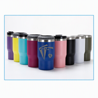 Nouvelle tasse isotherme sous vide de 14 oz de style européen et américain, en acier inoxydable 304, pour voiture, mug à bière, finition peinte par pulvérisation, logo personnalisable