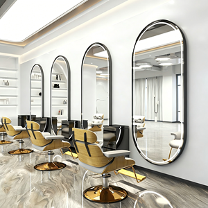 Espejo de Pared LED Grande con Forma de Oro para Salón de Belleza, Espejo de Maquillaje y Peluquería para Muebles de <span class=keywords><strong>Barber</strong></span>ía - Product Image 4