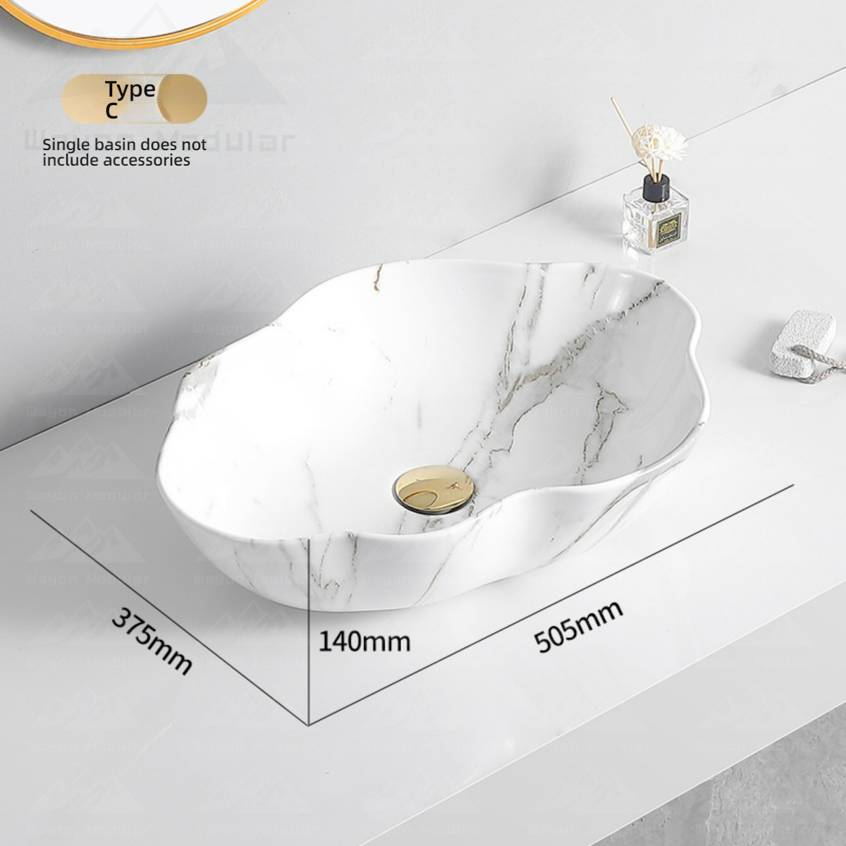 Model C single basin (without accessories)