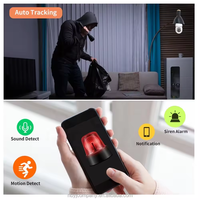 Caméra d'ampoule intelligente sans fil HD 1080P pour la maison, caméra IP Wifi, caméra d'ampoule PTZ sans fil 360 degrés P2P