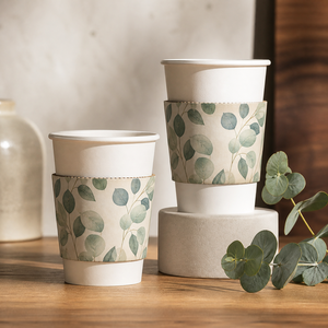 Manchon de tasse <span class=keywords><strong>pour</strong></span> fête de Noël, imprimé personnalisé, en papier kraft double paroi, isolant, jetable, <span class=keywords><strong>pour</strong></span> <span class=keywords><strong>vin</strong></span> <span class=keywords><strong>chaud</strong></span>, fournisseur en gros - Product Image 1