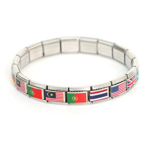 थोक निर्माण करने वाली टैलियन आकर्षण कंगन हस्तनिर्मित स्टेनलेस स्टील लिंक श्रृंखला y खिंचाव इतालवी कंगन - Product Image 2