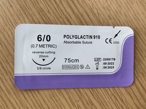 Sutura Absorvível com Agulhas de Corte Reverso Polyglactin 910 Sutura Cirúrgica de Nylon Veterinário <span class=keywords><strong>Polydioxanone</strong></span> 10/0 - Product Image 3