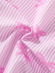 Traje de Baño de una Pieza para Bebé Niña, Diseño ODM, con Lazo, Estampado a Rayas, con Volantes, Suave y Cómodo, de Spandex/Poliéster, para la <span class=keywords><strong>Playa</strong></span> - Product Image 5