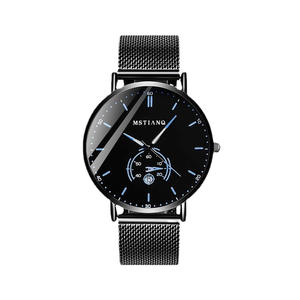 <span class=keywords><strong>Montre</strong></span> à quartz tendance noire écologique pour <span class=keywords><strong>homme</strong></span>, style coréen décontracté, avec cadran à aiguilles et calendrier, boîtier en alliage - Product Image 5