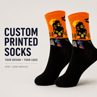 Chaussettes d'automne personnalisées OEM pour adultes - Polyester/Nylon/Coton/Fibre de bambou/Laine, résistantes aux boucles, séchage rapide, tricot sans couture