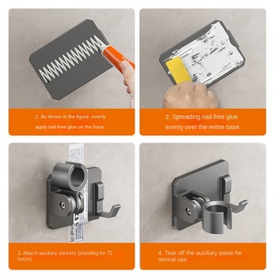 Soporte <span class=keywords><strong>de</strong></span> <span class=keywords><strong>Ducha</strong></span> <span class=keywords><strong>para</strong></span> Inodoro <span class=keywords><strong>de</strong></span> Aluminio D5065, Base Fija sin Perforaciones, Accesorios <span class=keywords><strong>de</strong></span> Baño, Soporte <span class=keywords><strong>para</strong></span> Pistola <span class=keywords><strong>de</strong></span> Agua - Product Image 3