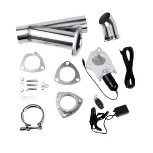 3 Inch Stainless Steel Remote Electric Exhaust Cutout Kit Y Pipe