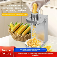 Décortiqueuse de maïs circulaire électrique intégrée en acier inoxydable, créative, 110/220V, capacité 100kg/h, multifonctionnelle pour la cuisine