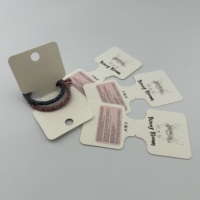 Emballage de cartes personnalisées pour chouchous à logo, cartes de présentation en papier fantaisie pour accessoires capillaires
