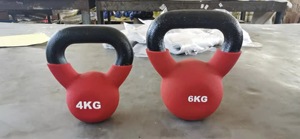 Kettlebell en fonte avec revêtement plastique brillant, <span class=keywords><strong>prix</strong></span> d'usine, équipement de fitness pour la salle de sport et la maison - Product Image 3