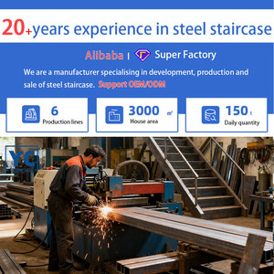 <span class=keywords><strong>Escalier</strong></span> industriel extérieur antidérapant en acier avec mains courantes Marches d'<span class=keywords><strong>escalier</strong></span> métalliques - Product Image 2