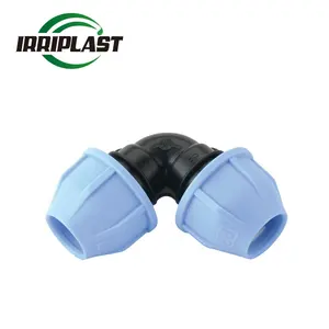 Tubería de HDPE LDPE DN20-110, accesorio de fontanería, accesorios de compresión de plástico pp, codo 90 para suministro de agua