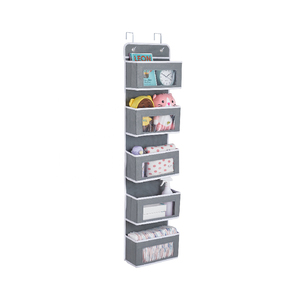 <strong>Over</strong> <strong>the</strong> <strong>Door</strong> Wall Hanging Organizer with 5 Large Clear Windows for Wardrobe Clothing Storage in Party Baby Nursery Dorm - Product Image 1