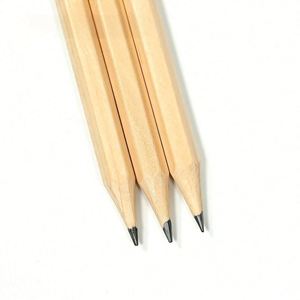 Crayons promotionnels personnalisés en gros, en bois naturel brut, mine noire en graphite, ronds HB, fournitures de papeterie bon marché - Product Image 2