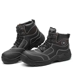 Metal free soft sole safety shoes with steel genuine leather new fashionable toe cap support oem