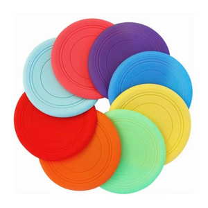 Wholesale Cheap Chew Floating Pet Interactive Training Supplies Colored <strong>Silicone</strong> Flying Saucer <strong>Dog</strong> <strong>Toy</strong> - Product Image 3