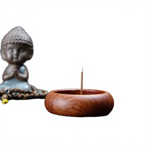 Porte-encens vertical créatif en bois de santal - Artisanat multi-trous portable écologique décor aromatique indien/chinois ZIRUI - Product Image 4