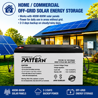 Batterie Gel 12V 100Ah 200Ah Certifiée ISO9001, Sans Entretien, à Cycle Profond, pour Système Solaire