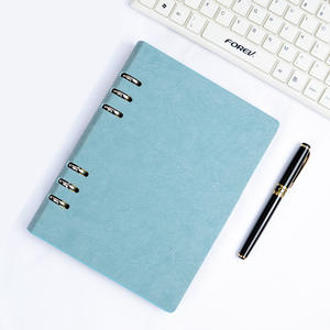 Libretas de Cuero PU Premium Tamaño B5 A5, Tapa Dura, 6 Anillas, Encuadernación de Hojas Sueltas, <span class=keywords><strong>Diario</strong></span> para Oficina - Product Image 4