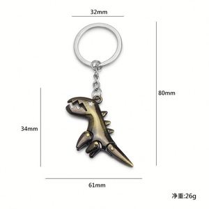 Porte-clés de voiture pour homme et femme, couple de dinosaures jurassiques, pendentif pour clés, petit cadeau créatif - Product Image 4