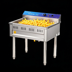 Fritadeira Elétrica Vertical Comercial em Aço Inoxidável Multifuncional com Grande Tanque de Óleo Fritadeira para Frango Frito 9000W - Product Image 1
