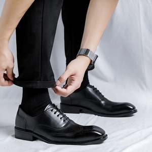 Zapatos Formales de Negocios para Hombre, Primavera-Verano, Zapatos Oxford con Punta Cuadrada para Novio, Zapatos Derby de Alta Gama, Ligeros, Transpirables y Antideslizantes - Product Image 5