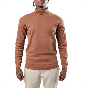 Camiseta de Manga Larga para Hombre, Cuello Alto Acanalado, Logotipo Personalizado OEM, Venta al Por Mayor de Fábrica, Multicolor, Mezcla de Algodón/Poliéster de Alta Calidad, 220 GSM - Product Image 1