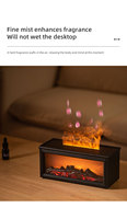 Humidificateur d'air créatif 3D à télécommande pour la maison, 280 ml, cheminée simulée, diffuseur d'arômes avec lumière LED colorée, vente en gros