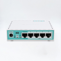 Routeur Domestique Gigabit Mini MikroTik RB750Gr3 5 Ports ROS Soft Routing avec CPU 880MHz 256Mo RAM FTTH IP PoE pour Maison et Entreprise