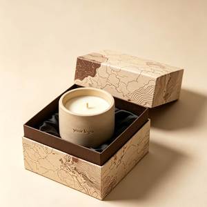 FX Boutique Recyclable Scented Candle Rigid Gift Packaging Specialty Paper Cover <b>Magnetic</b> Closure Debossed Logo Protective - Product Image 3