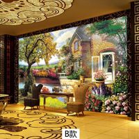 Kain Dinding Anti Air Motif Hewan Tradisional Non-Woven untuk Rumah, Apartemen, Ruang Tamu, Latar Belakang Sofa, Mudah DIY