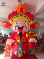 Décoration du Nouvel An chinois, ballon gonflable pas cher, Dieu de la fortune, dessin animé