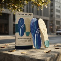 Semelles orthopédiques confortables avec soutien de la voûte plantaire pour pieds plats et soulagement des épines calcanéennes, inserts de chaussures en PU/Gel écologiques, doux et lavables