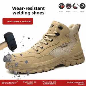 Zapatos de Seguridad de Trabajo para Hombre, Nuevos, Originales, con Puntera de Acero, Resistentes al Desgaste, Antideslizantes, Botas Cortas, Protección Laboral para Soldador - Product Image 3