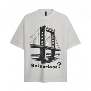 Camiseta Blanca para Impresión Digital DTG, 100% Algodón, Precio al por Mayor, Diseño Personalizado, Camisetas para Hombre - Product Image 4